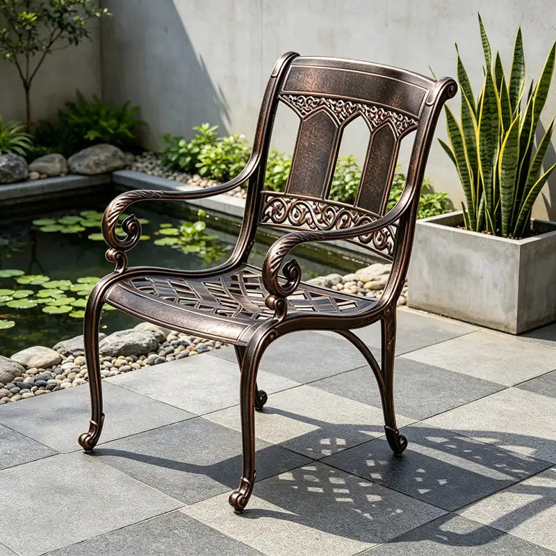 Bàn ghế nhôm đúc phong cách hoàng gia BG-06