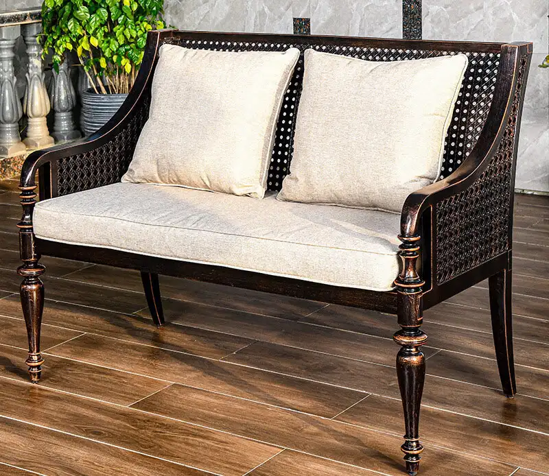 Bàn ghế nhôm đúc dạng sofa ngoài trời BG-07