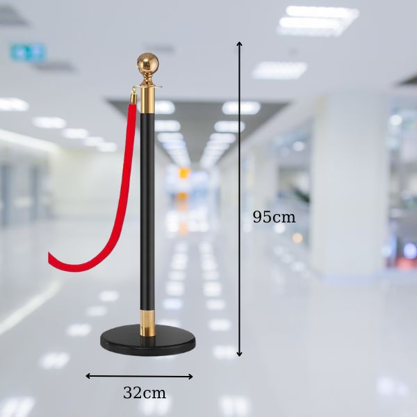 Cột chắn inox đen dây chùng