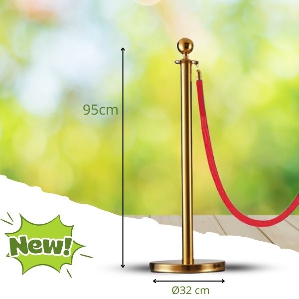 Cột chắn inox vàng dây chùng Paloca