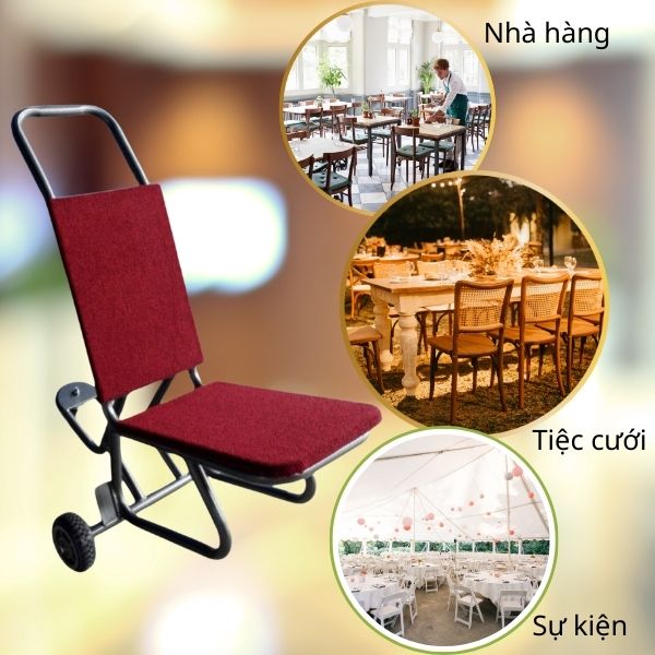xe đẩy ghế bằng thép