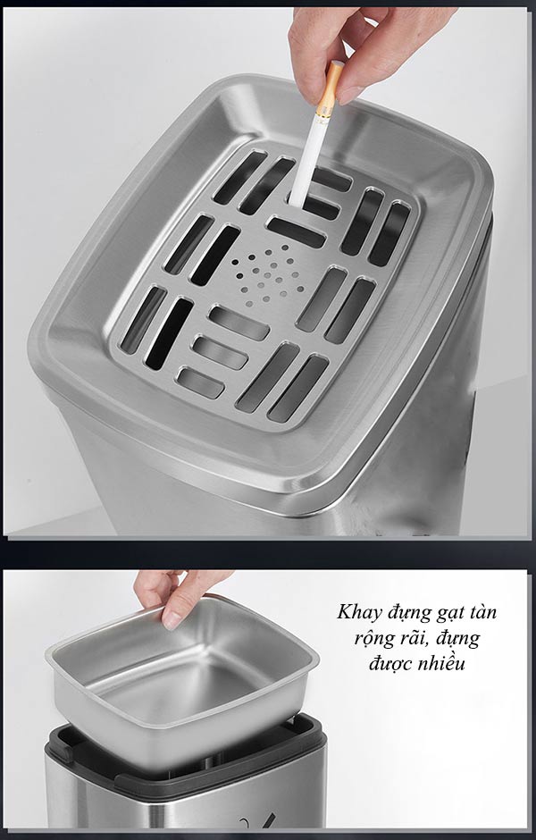 Trụ gạt tàn đứng hình chữ nhật