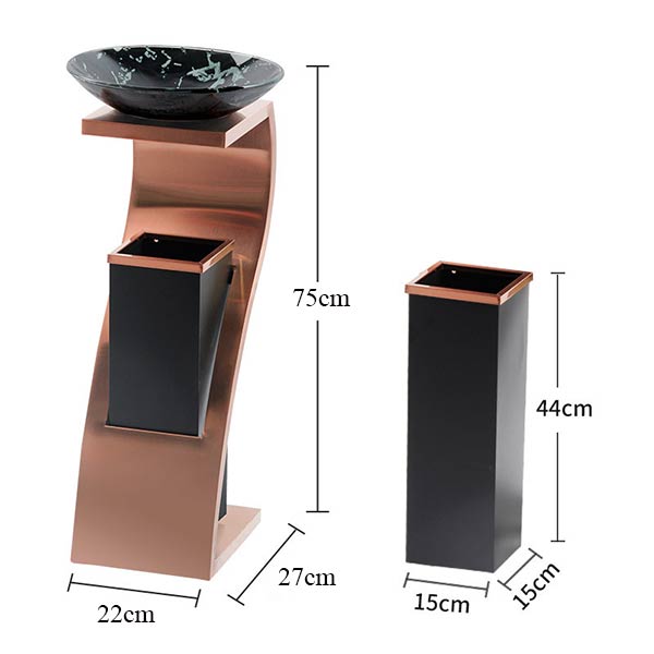 Thùng rác inox chữ Z