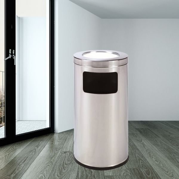 ​​Thùng rác inox gạt tàn cỡ lớn