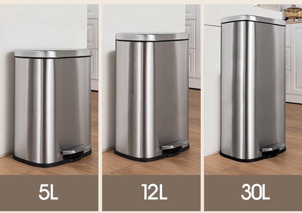 Thùng rác inox vuông đạp chân