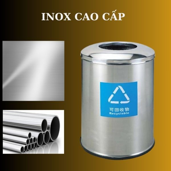 Thùng rác trung tâm thương mại inox