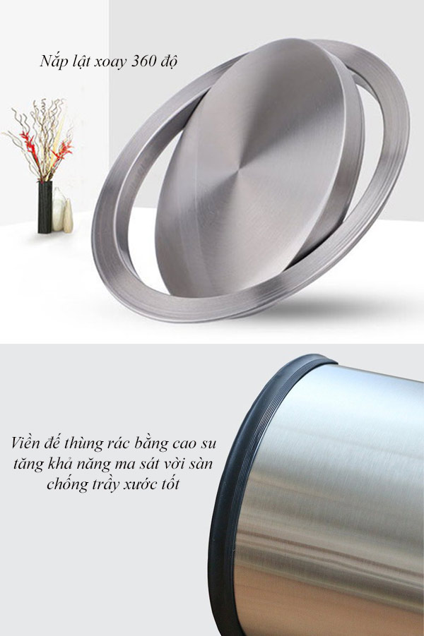 Thùng rác văn phòng nắp lật