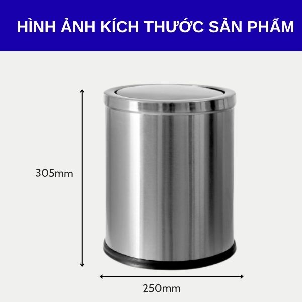 Thùng rác văn phòng nắp lật