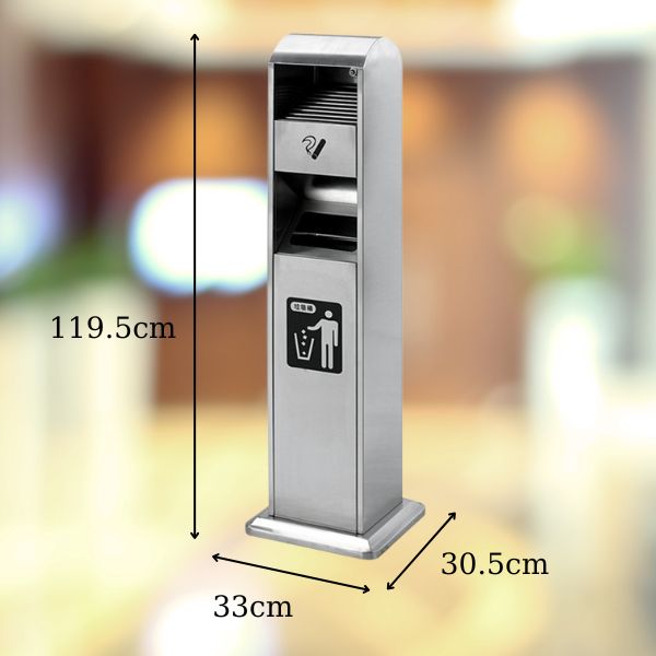 Trụ gạt tàn thuốc công cộng bằng inox CGT-02