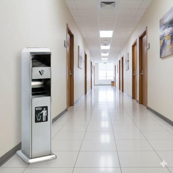 Trụ gạt tàn thuốc công cộng bằng inox CGT-02