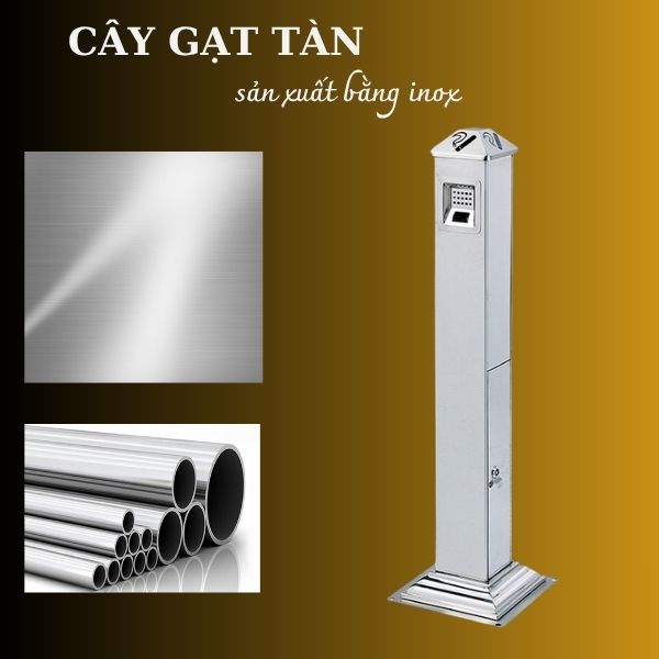 Trụ inox gạt tàn