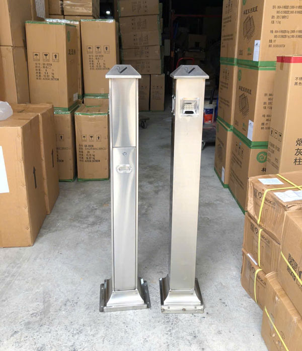 Trụ inox gạt tàn