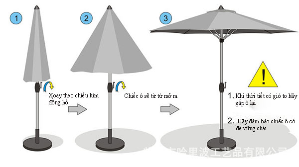 Ô dù chính tâm 2.7m