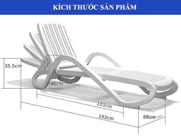 Ghế hồ bơi bằng nhựa cao cấp