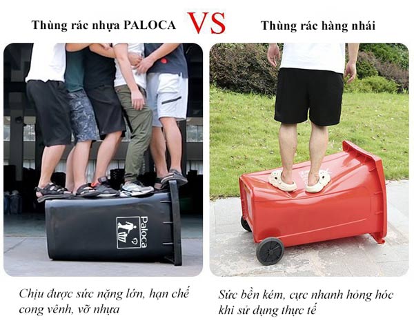 Thùng rác nhựa HDPE 240L
