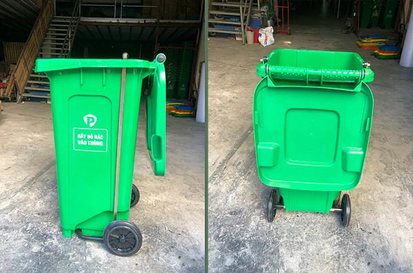 Thùng rác nhựa 120L đạp chân