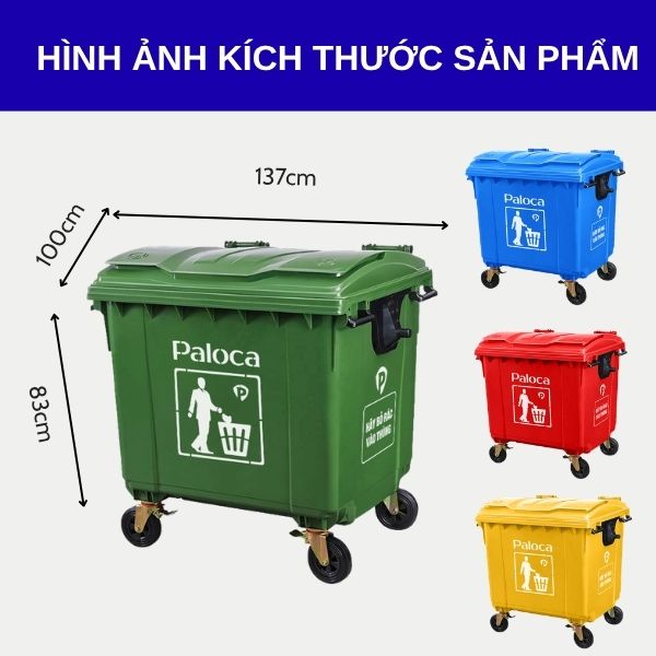 Thùng rác nhựa 1100L