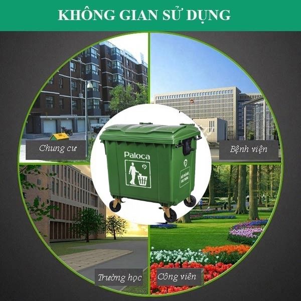 Thùng rác nhựa 1100L