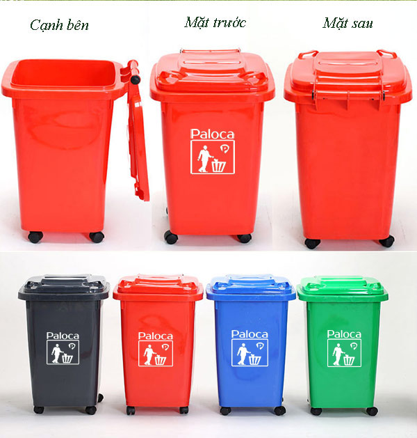 Thùng rác nhựa HDPE 60 lít