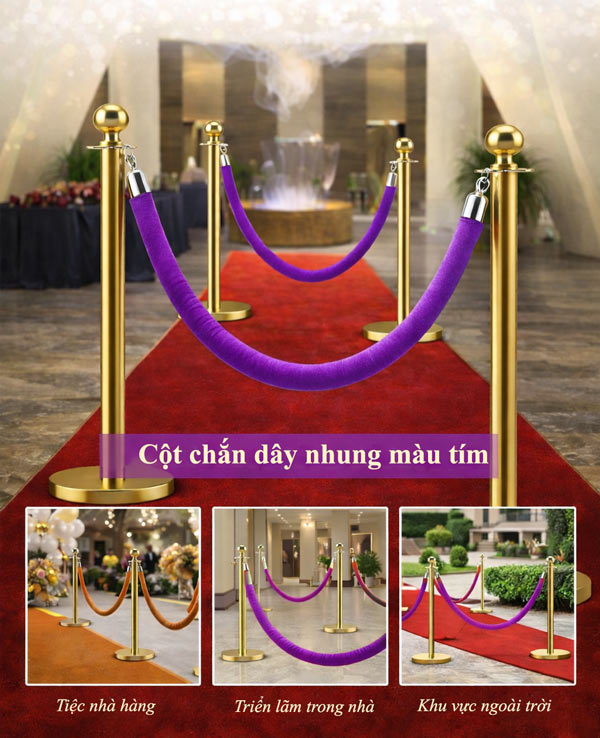 Cột chắn dây nhung tím
