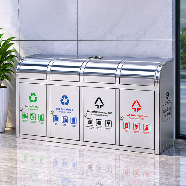 Mẫu thùng rác inox đẹp