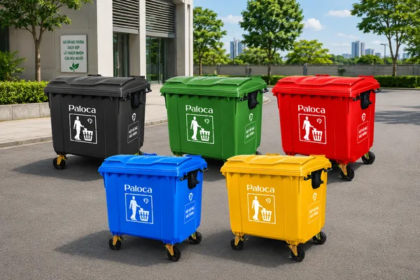 Thùng rác nhựa 1100L