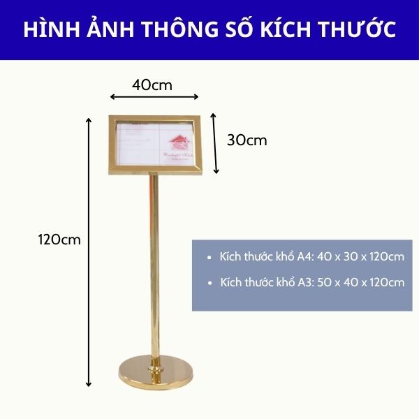 bảng thông tin inox mặt nghiêng