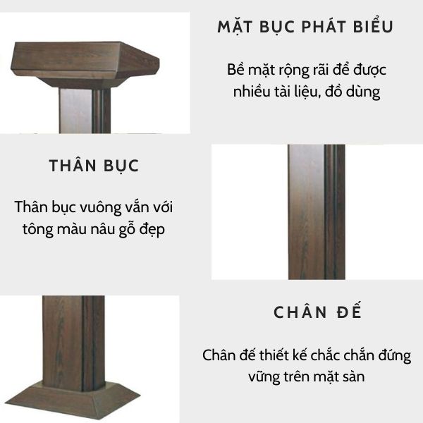 Bục phát biểu gỗ công nghiệp
