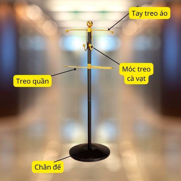 Cây treo quần áo vest bằng thép 