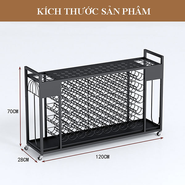 Giá để ô 5 tầng bằng thép sơn tĩnh điện