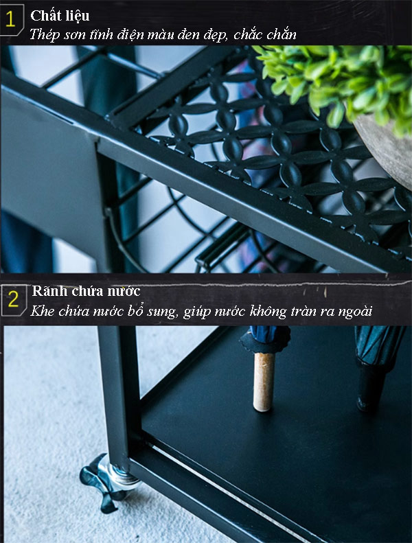 Giá để ô 5 tầng bằng thép sơn tĩnh điện
