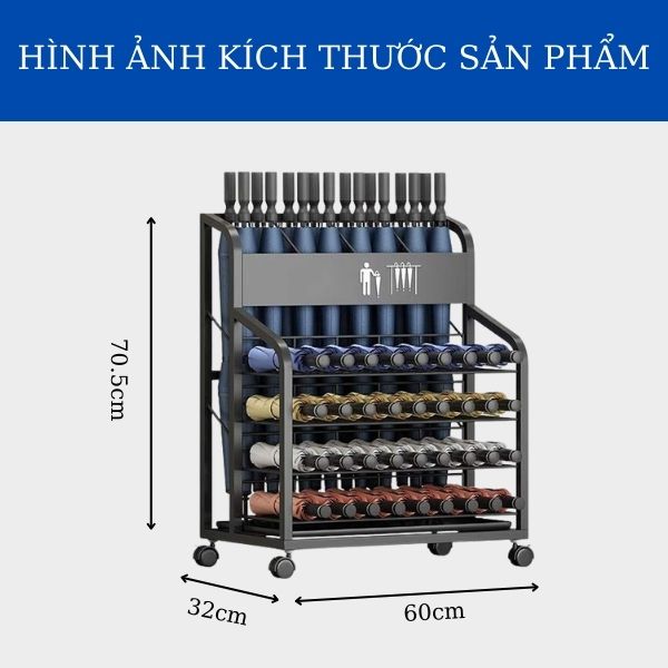 Giá để ô bằng thép sơn tĩnh điện