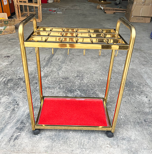 Giá để ô dù inox mạ vàng