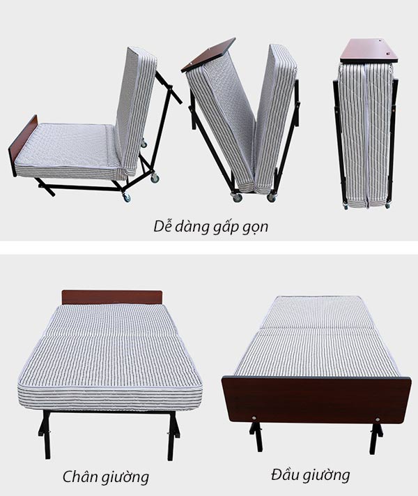 Giường phụ khách sạn đệm mút 10cm