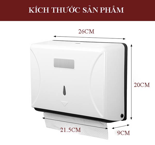 Hộp nhựa đựng giấy lau tay gắn tường