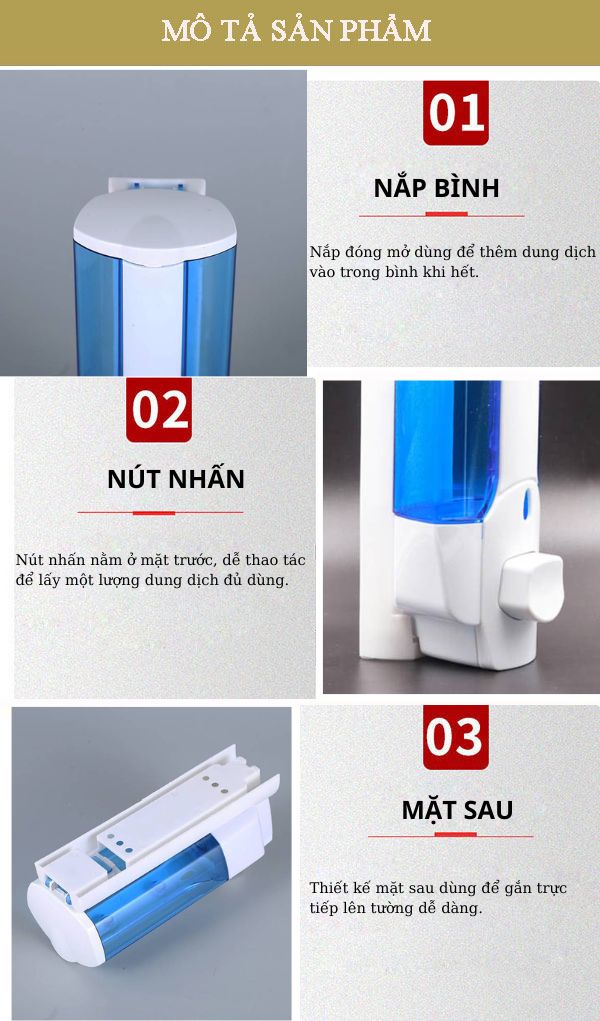 Hộp đựng nước rửa tay bằng nhựa 250ml
