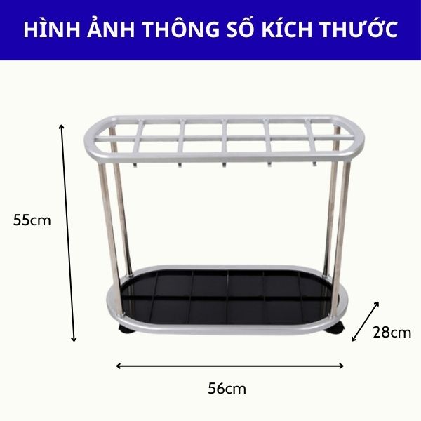 Kệ treo dù có bánh xe nhiều phiên bản