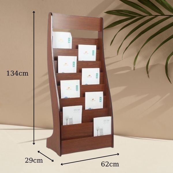 Giá để sách báo bằng gỗ nhiều tầng