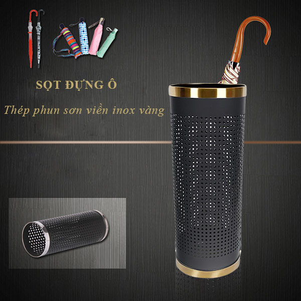 Sọt để ô dù thép sơn đen