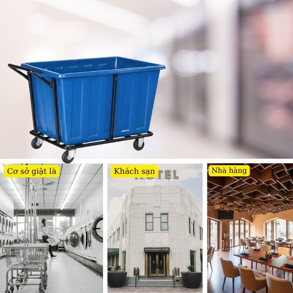 Xe giặt là nhựa màu xanh