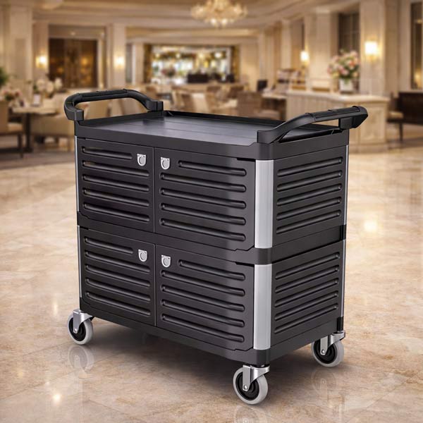 Xe đẩy đồ ăn dọn bàn có cửa
