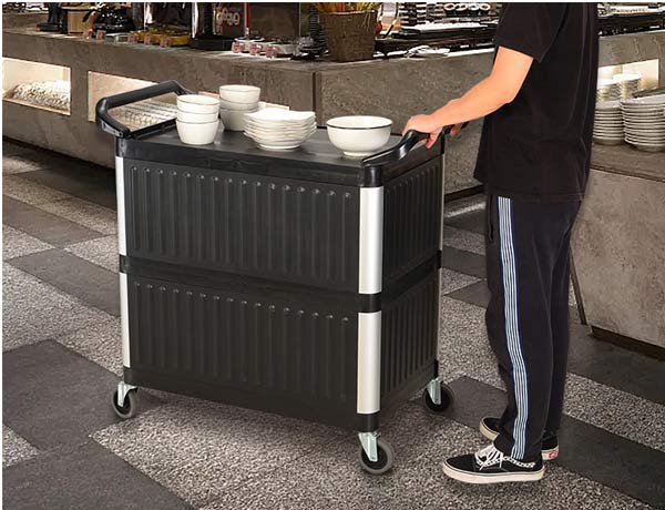 Xe đẩy đồ ăn dọn bàn có cửa
