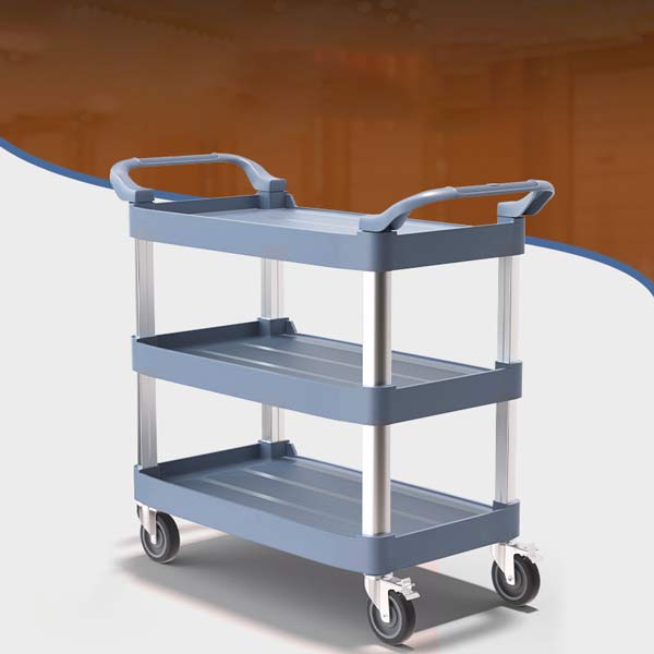 Xe đẩy 3 tầng bằng nhựa khung nhôm tam giác
