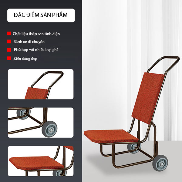 Xe đẩy ghế bàn tiệc trong nhà hàng