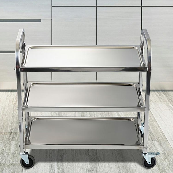 Xe đẩy inox 3 tầng đa năng