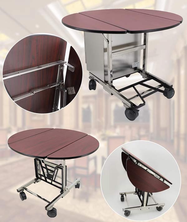 Xe đẩy phục vụ có tủ giữ nhiệt đồ ăn