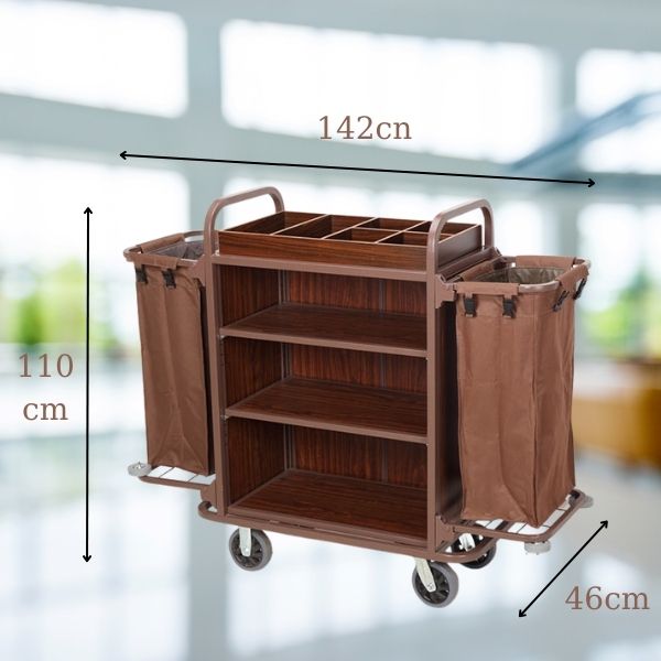 Xe dọn buồng phòng thép sơn tĩnh điện 