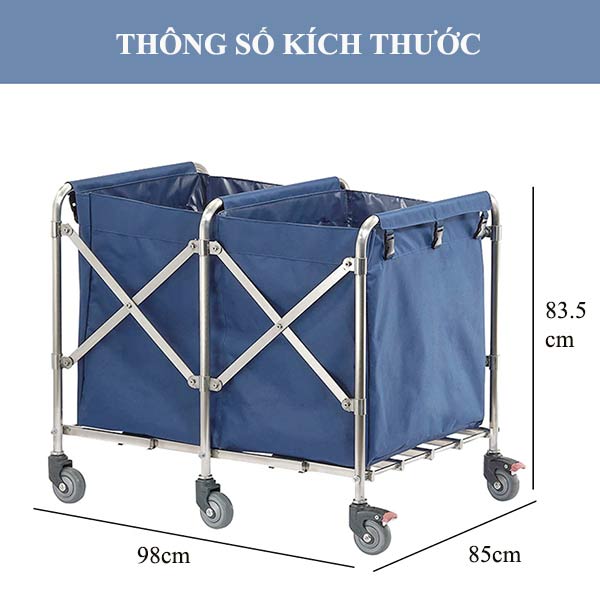 Xe đẩy giặt là 2 ngăn HTXG2N