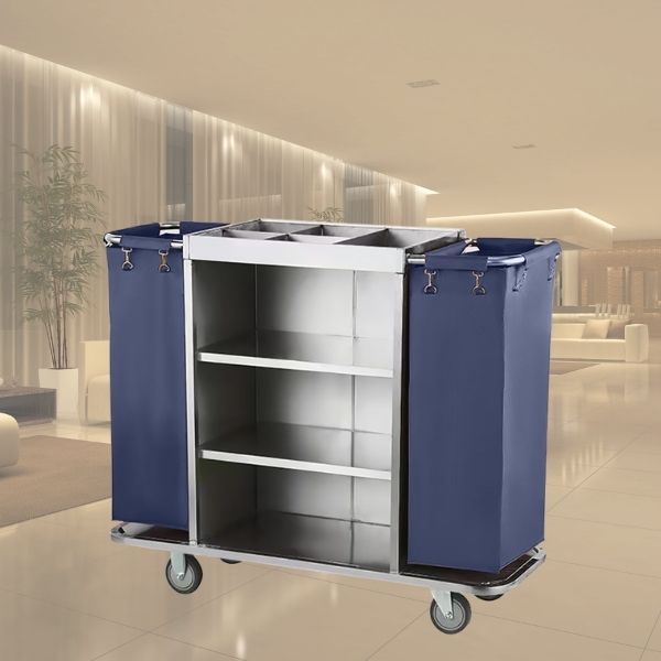 Xe dọn buồng phòng inox HTIXK4A