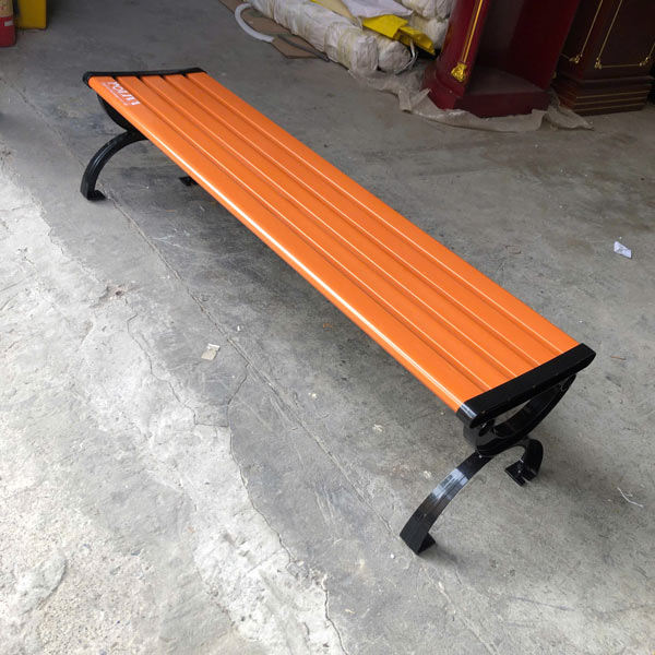 Ghế công viên không tựa gỗ nhựa